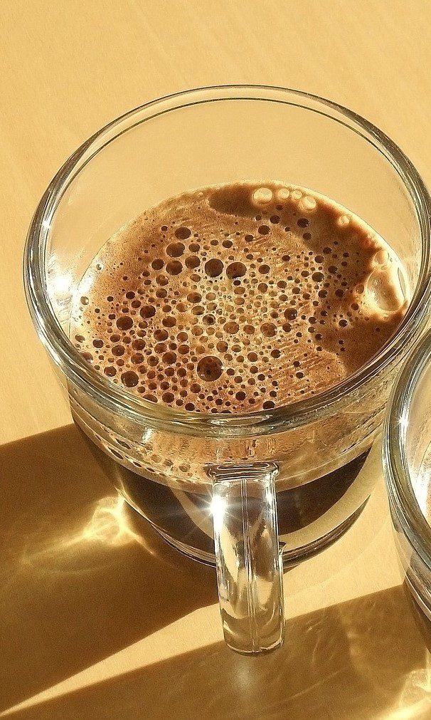 an espresso drink with aroma