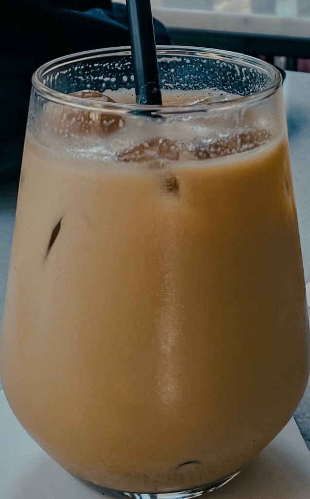 iced cortado coffee