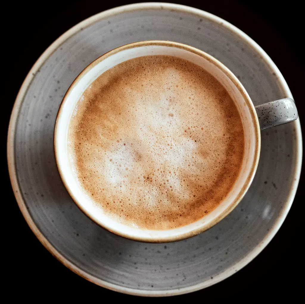 A cup cappuccino