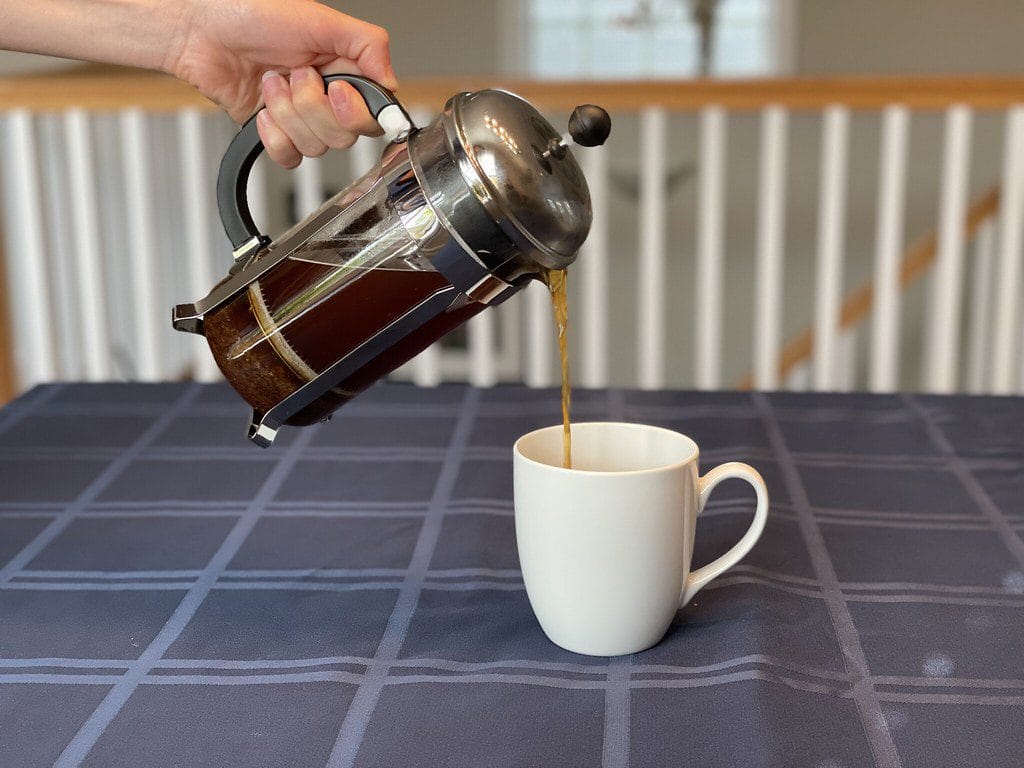 French press brewing process