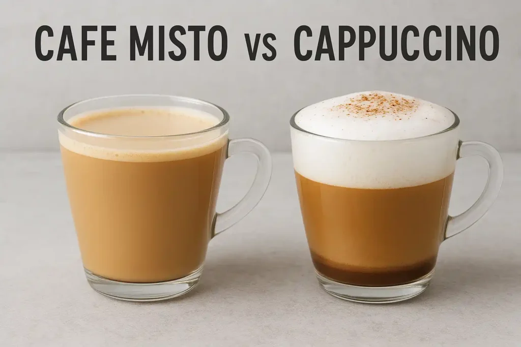 caffe misto vs cappuccino