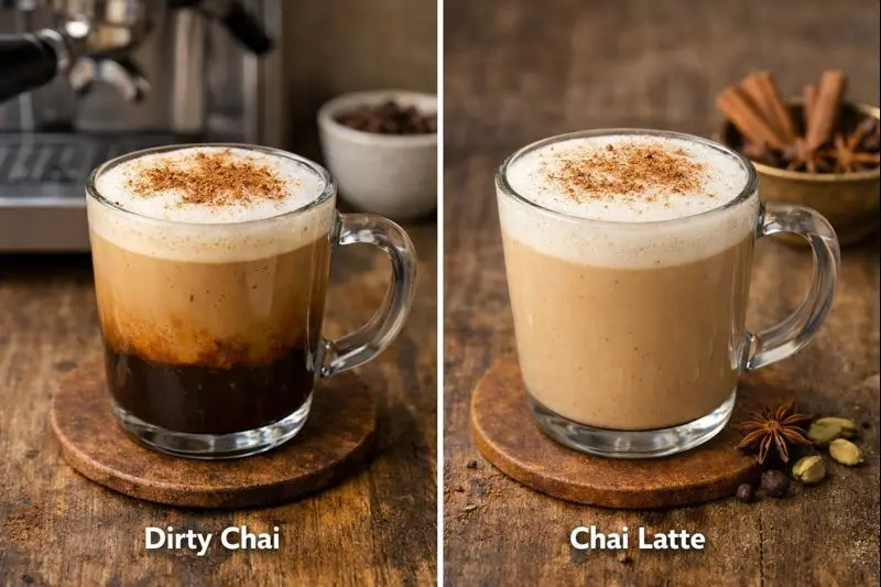 Dirty chai vs chai latte