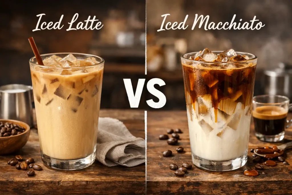 Iced latte vs iced macchiato