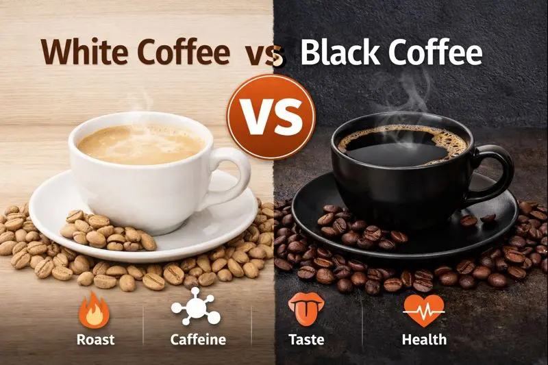 white coffee vs black coffee