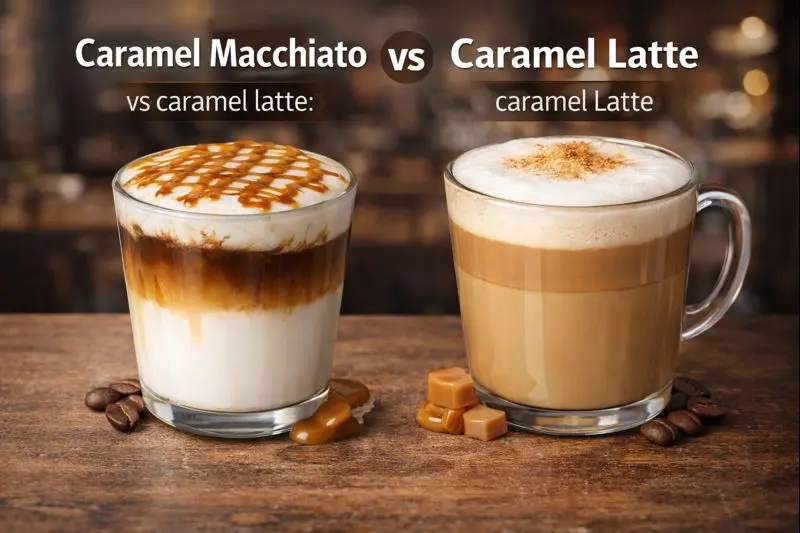 Caramel macchiato vs caramel latte
