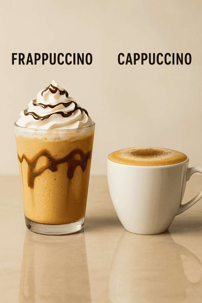 Frappuccino vs cappuccino