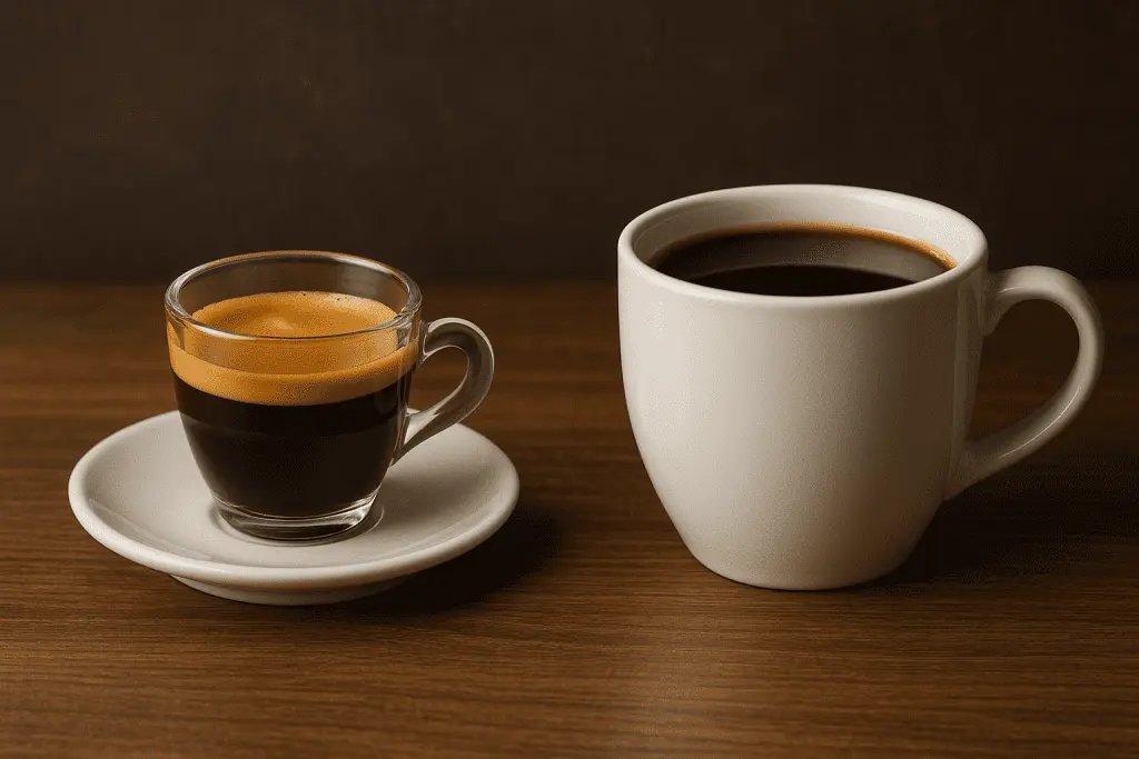 espresso vs black coffee