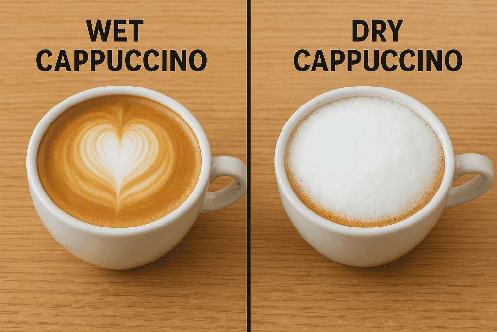 wet vs dry cappuccino