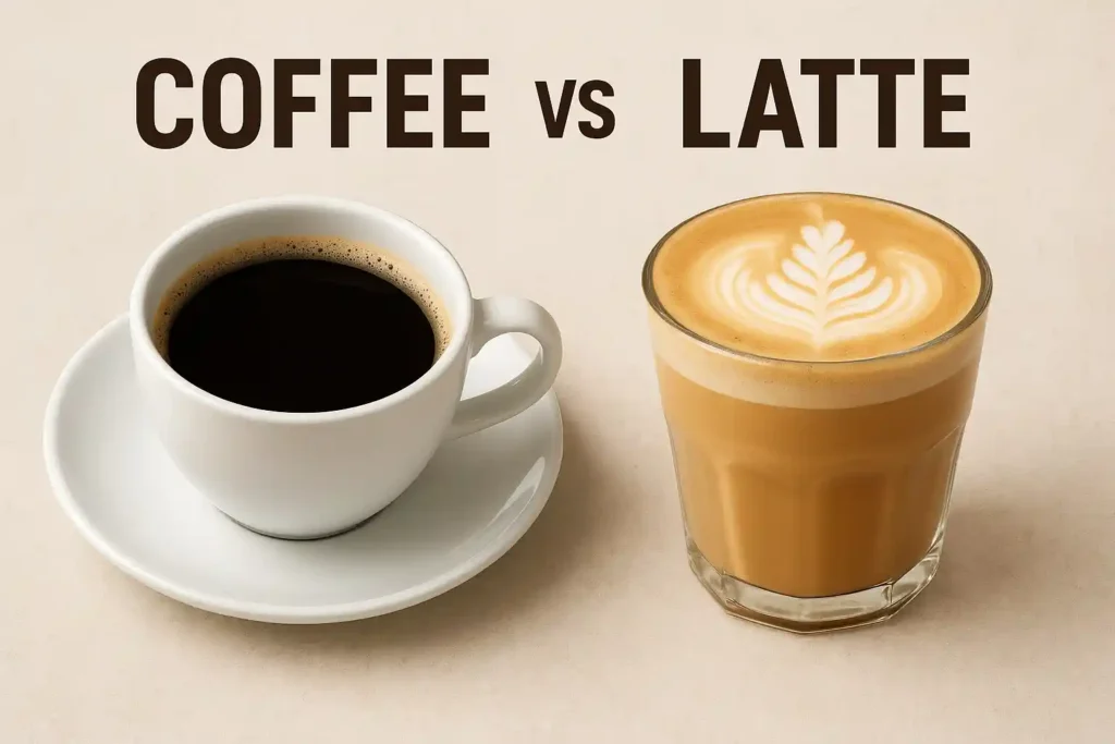 latte vs coffee