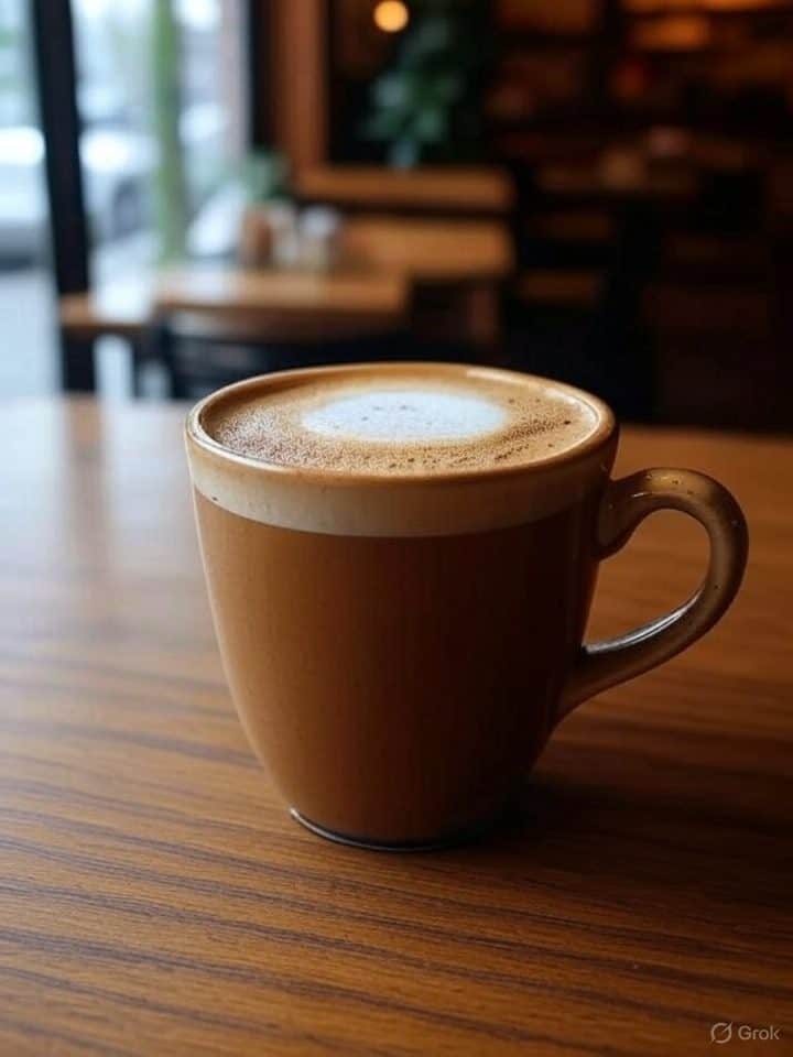 A cup of Cortado coffee