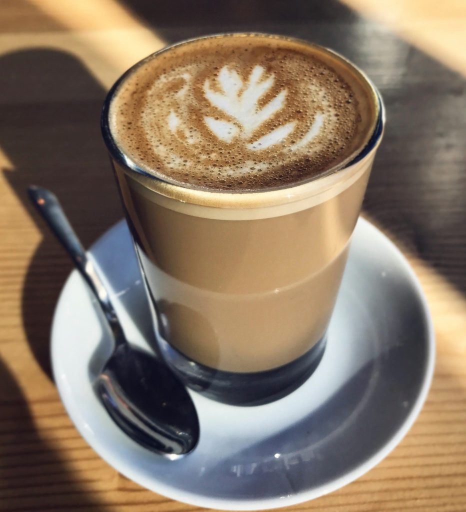 a latte glass