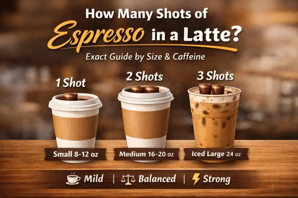 How many shots of espresso in a latte