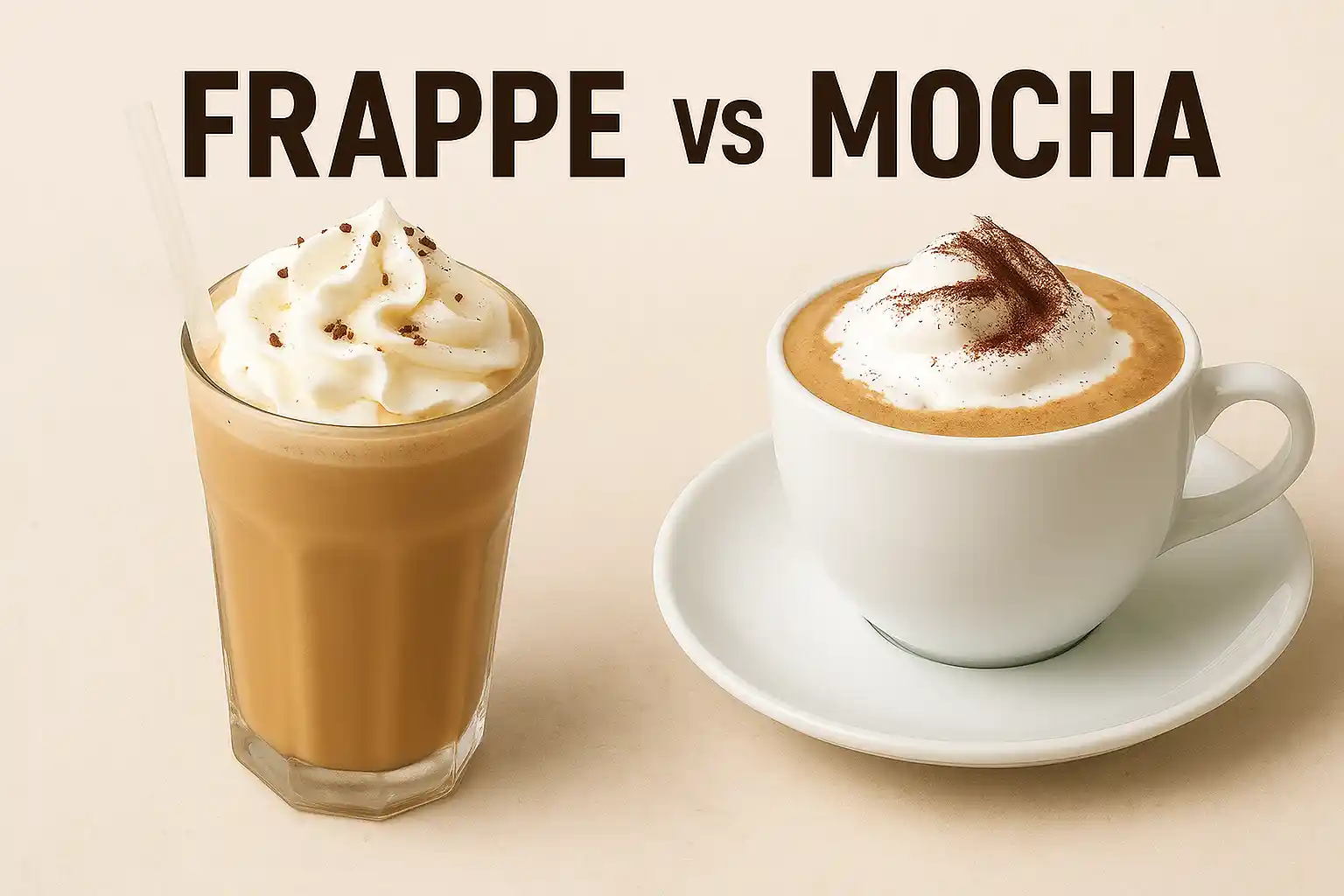 Frappe vs Mocha: Taste, Calories, and Caffeine Compared
